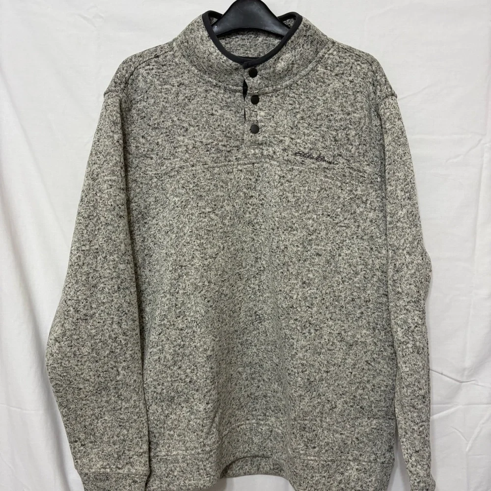 Eddie Bauer Men's Radiator Fleece Snap-Front Mock Pullover - Picture 2 of 8